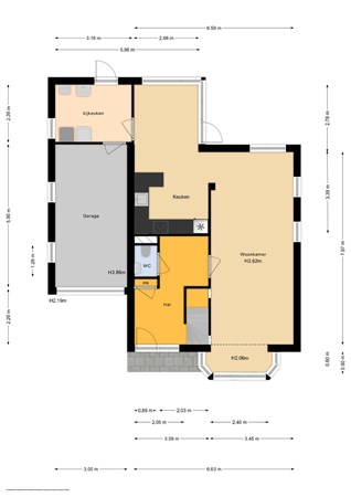 Floorplan - Laagstraat 1, 6611 CD Overasselt